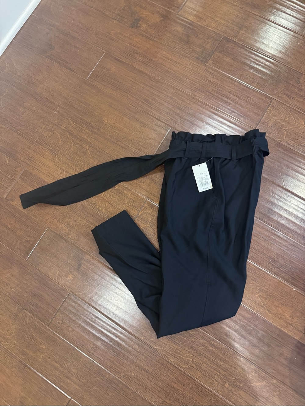 Target Black Paperbag Waist Tie Pants